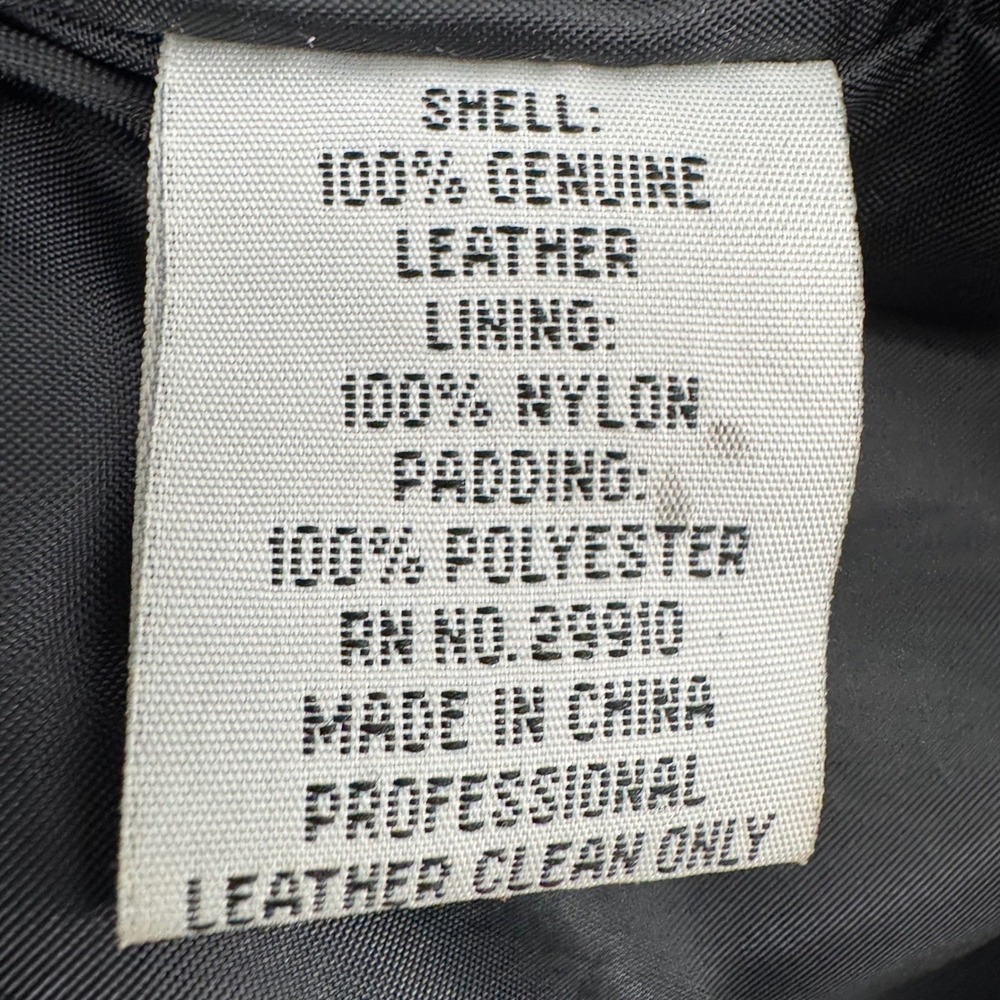 Vintage Caribou Creek Mens Sz Large Black Genuine Leather Car Coat Jacket Lined - Picture 8 of 8